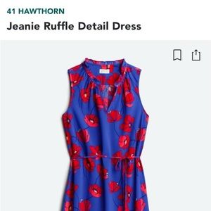 Market & Spruce 41 Hawthorne Jeanie Ruffle Detail dress. Petite L